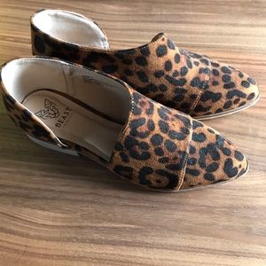 Leopard Print Asymmetrical Bootie sz 7